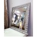 Art Deco Square Diamante Crystal Frame Wall Mirror Glass 50X50cm Modern Design     122540526228